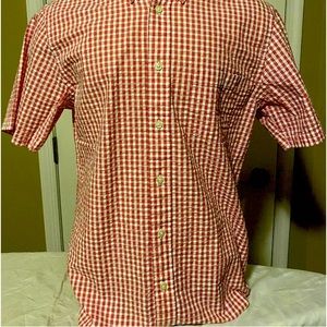 Brooks Brothers 1818 Regent Mens Short Sleeve Button Down Shirt Medium Pink